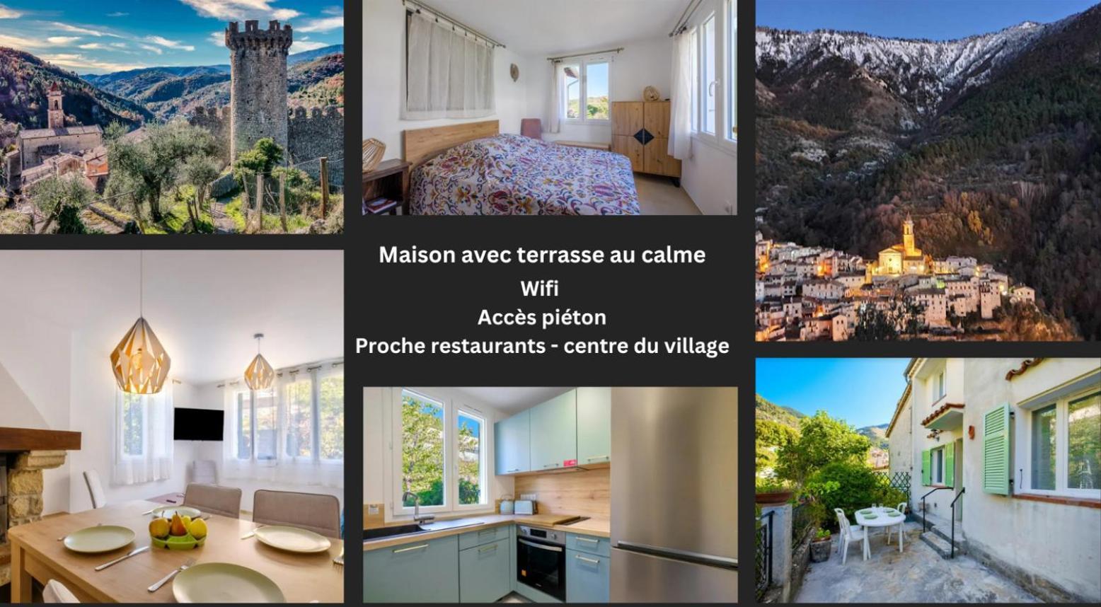La Tiniera A Luceram - Maison Renovee 2023- Terrasse - Wifi - Village Des Creches Eksteriør bilde